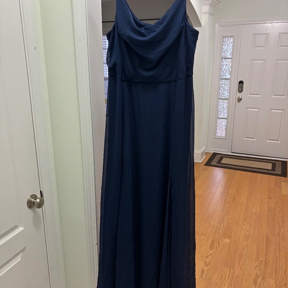 David’s Bridal Marine Blue Dress - Picture 2 of 5